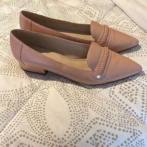 Cole Haan Mabel Women's Nude pink Leather Low Heel Slip On Shoes Size 10